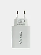 Мережевий зарядний пристрій QUMO Wall QC3.0 AR-108 Quick charge 3.0 5V/2А Зарядка, фото 4