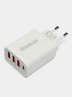 Мережевий зарядний пристрій QUMO Wall QC3.0 AR-108 Quick charge 3.0 5V/2А Зарядка, фото 1