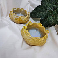 Підсвічник для таблетованої свічки жовтий