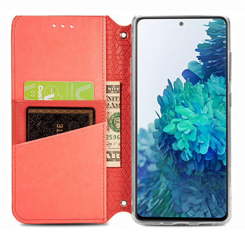 Шкіряний чохол книжка GETMAN Mandala (PU) для Xiaomi Redmi Note 9s / Note 9 Pro / Note 9 Pro Max Чорний, Красный - фото 5 - id-p1767045876