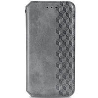 Шкіряний чохол книжка GETMAN Cubic (PU) для Samsung Galaxy A51 Чорний, Штучна шкіра, Слот для візитки Серый