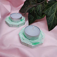 Підставка для таблетованої свічки зелена