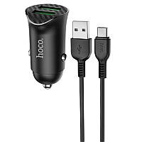 АЗУ Hoco Z39 QC3.0 (2USB) + Type-C Чорний