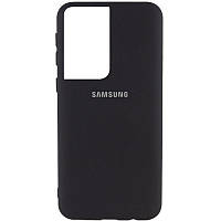 Чохол Silicone Cover My Color Full Protective (A) для Samsung Galaxy S21 Ultra Чорний / Black