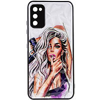 TPU+PC чохол Prisma Ladies для Samsung Galaxy A02s Purple, TPU+PC