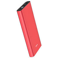 Портативное зарядное устройство Power Bank Hoco J68 10000 mAh 8000 - 13999 мА*год, Яскравий, Техничка, Червоний, Дисплей, 1хUSB+Type-C, Універсальна, Технологія швидкого заряджання 2.0 (2-3А)