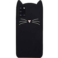 Силіконова накладка 3D Cat для Samsung Galaxy A31 Чорний