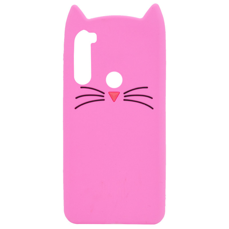 Силіконова накладка 3D Cat для Samsung Galaxy A21 Розовый - фото 1 - id-p1767056538