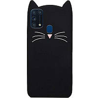 Силіконова накладка 3D Cat для Samsung Galaxy M31 Черный