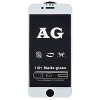 Захисне скло 2.5D CP+ (full glue) Matte для Apple iPhone 6/6s (4.7") Білий