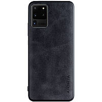 Шкіряний чохол AIORIA Vintage для Samsung Galaxy S20 Ultra Чорний, Штучна шкіра