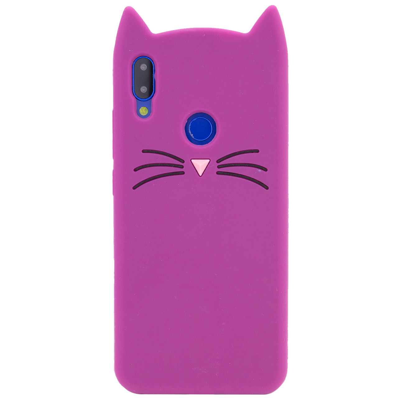 Силіконова накладка 3D Cat для Xiaomi Redmi Note 7 / Note 7 Pro / Note 7s Фиолетовый - фото 1 - id-p1767074296