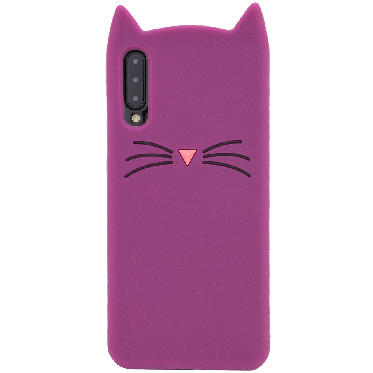 Силіконова накладка 3D Cat для Samsung Galaxy A50 (A505F) / A50s / A30s Фиолетовый - фото 1 - id-p1767074301