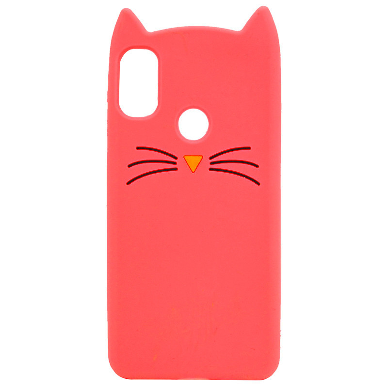 Силіконова накладка 3D Cat для Xiaomi Redmi Note 5 Pro / Note 5 (DC) Червоний - фото 1 - id-p1767074316