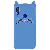 Силіконова накладка 3D Cat для Xiaomi Redmi 7 Синий