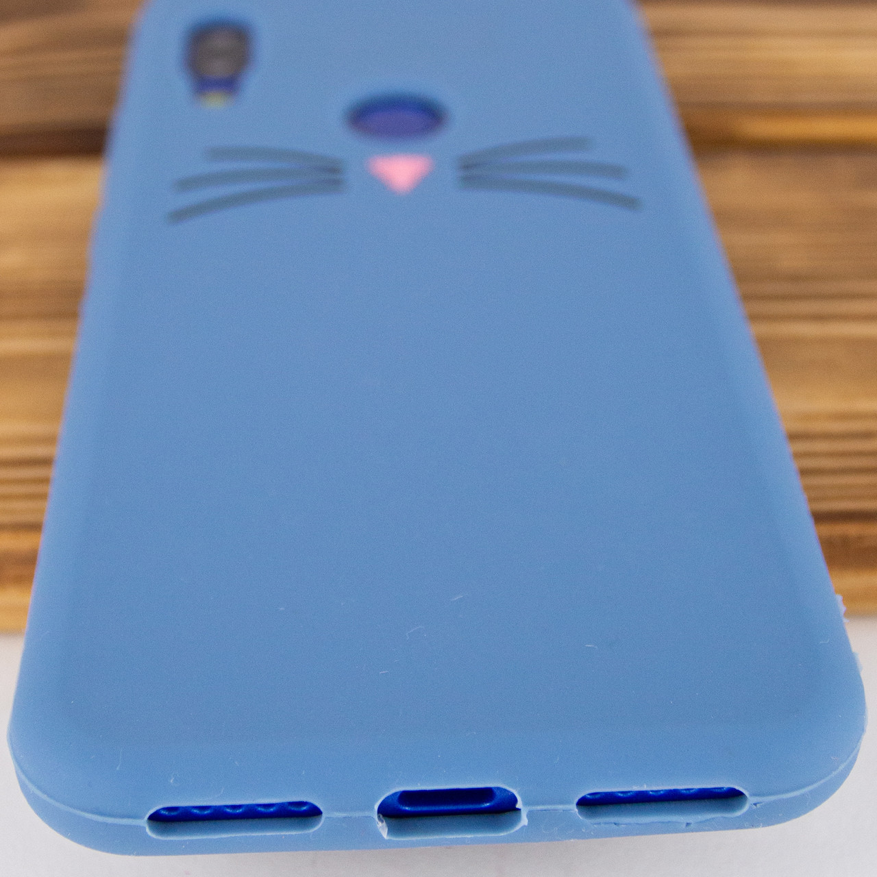 Силіконова накладка 3D Cat для Xiaomi Redmi 7 Синий - фото 3 - id-p1767074321