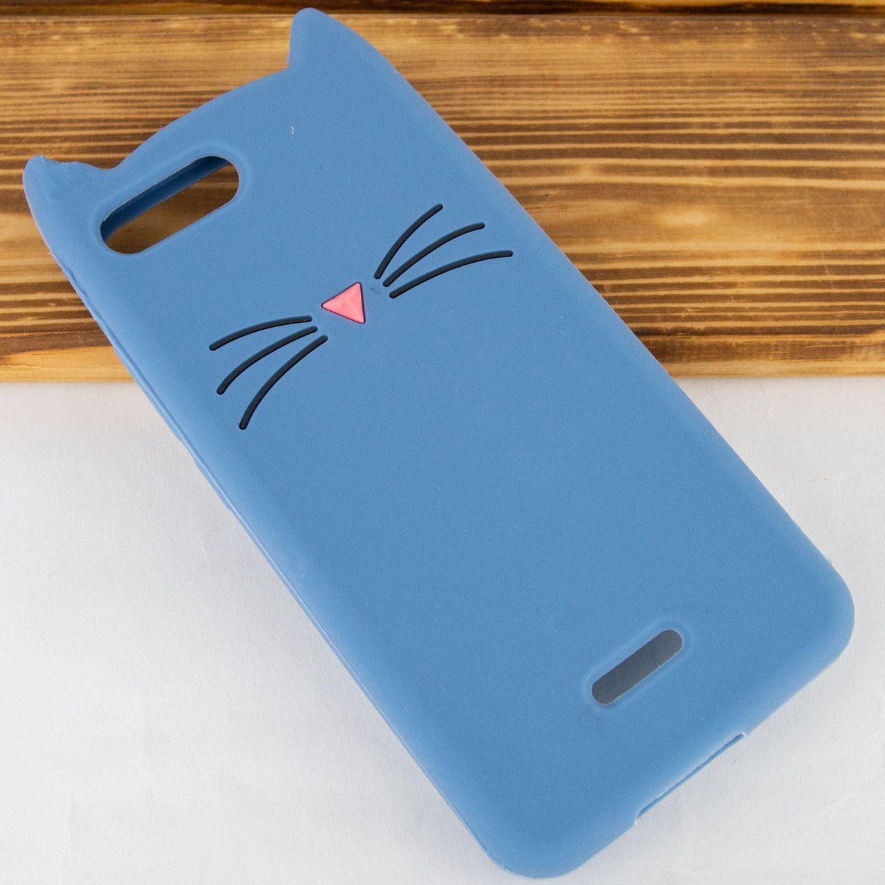 Силіконова накладка 3D Cat для Xiaomi Redmi 6A Синий - фото 2 - id-p1767074325