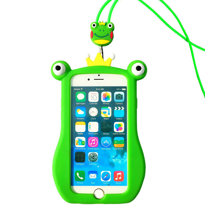 Фактурний силіконовий чохол Funny ART 3D з іграшкою для Apple iPhone 7 plus / 8 plus (5.5") Лягушка зеленая - фото 3 - id-p1767081583