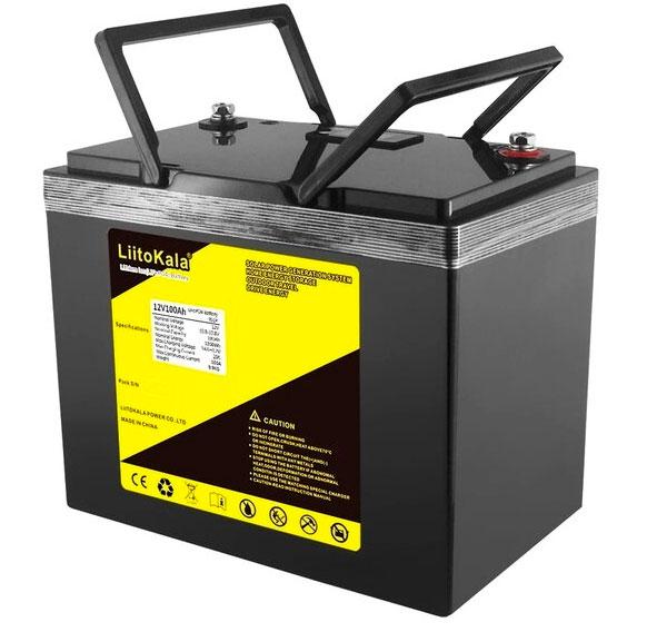 LiitoKala, LiFePO4 аккумулятор 12V 100Ah, з вбудованою BMS, та LCD дисплеєм