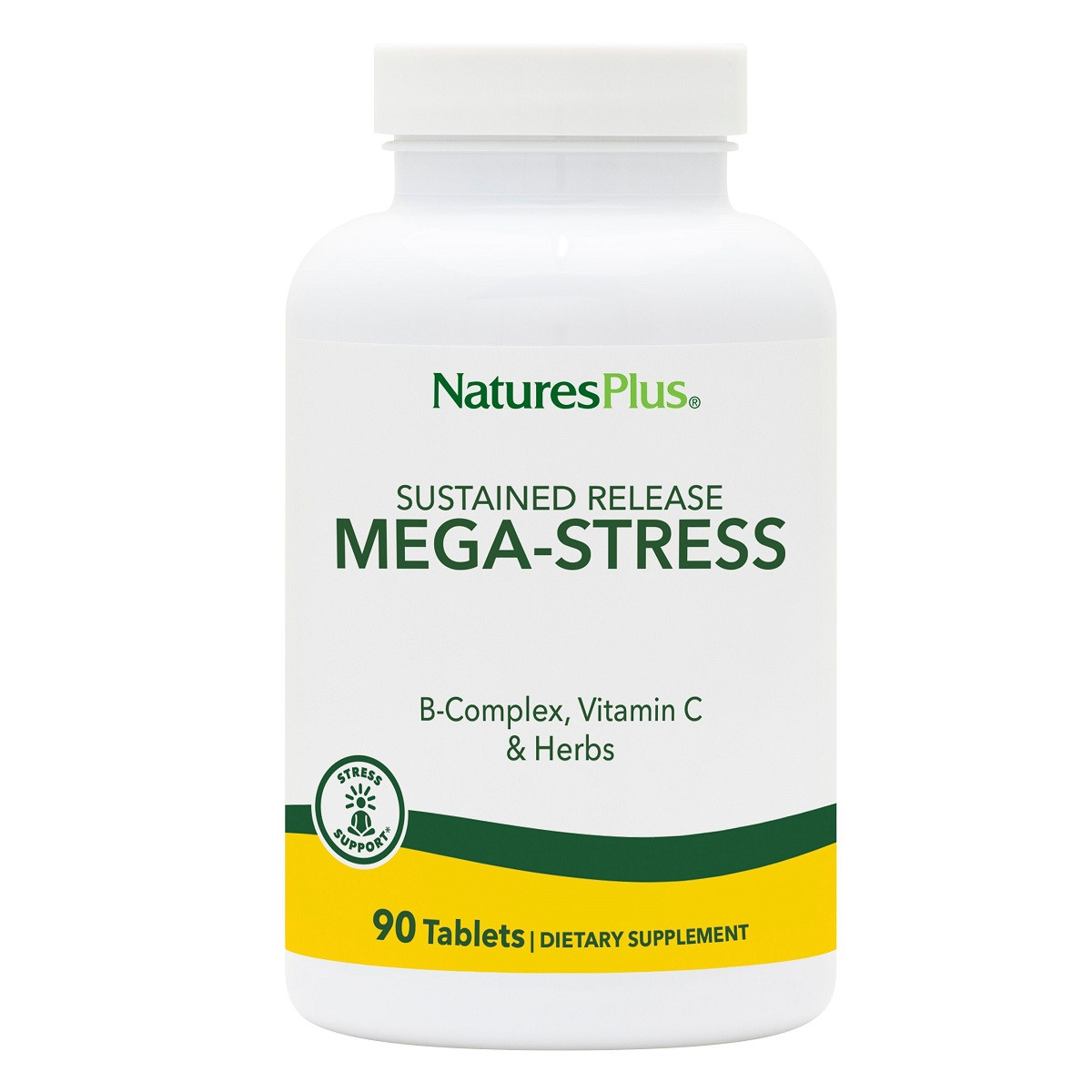 Суперсильний комплекс від стресу, Mega-Stress, Natures Plus, 90 таблеток