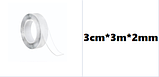 Клейка 3 м стрічка-липучка що миється нано скотч, фото 5