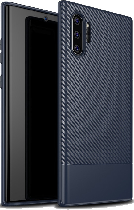 Захисний чохол-панель MADORU Carbon Combi для Samsung Galaxy Note 10+ BlueEStyle