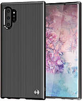 Захисний чохол-панель MADORU Stripes для Samsung Galaxy Note 10+ BlackEStyle