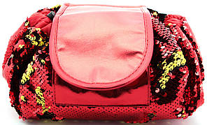 Косметичка мішок з паєтками червонийEStyle