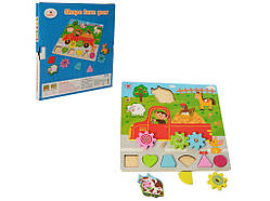 Дерев'яна іграшка Гра рамка-вкладиш Bambi MD 2593