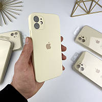 Чехол на Айфон 11 с квадратными бортами. Case for iPhone 11 Antique white (10)