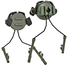 Кріплення для навушників/гарнітури Ox Horn на шолом із рейками 19-21 мм, колір олива