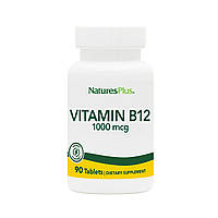Витамин B-12 (Метилкобаламин), Natures Plus, 1000 мкг, 90 Таблеток