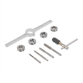 Набір плашок M4-M8 і мітчиків M4-M8, 10од. INTERTOOL SD-8025 mst mst