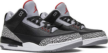 Кросівки Nike Air Jordan 3 Retro Black Cement — 854262-001, фото 4