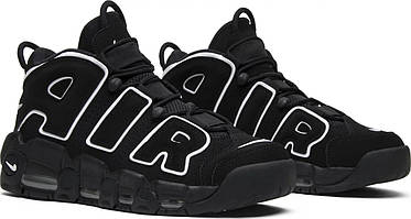Кросівки Nike Air More Uptempo Black White — 414962-002, фото 4