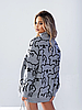 Р 42-46 Жіночий стильний светр-туніка з актуальним принтом 0484, фото 7