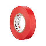 Стрічка ізоляційна 0.15 мм*17 мм*20 м червона INTERTOOL IT-0050 mst, фото 3