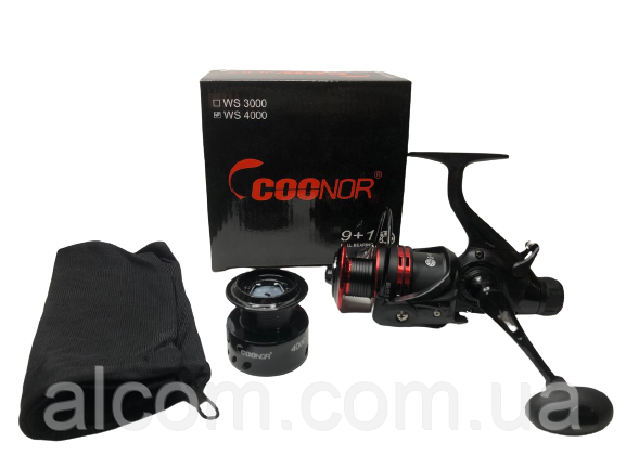 Котушка рибальська коропова з байтранером Coonor 5000 9+1bb, фото 1