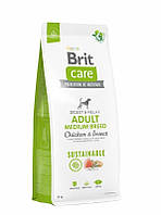 Cухий корм для собак BRIT CARE PIES 12кг ADULT MEDIUM CHICKEN & INSECT SUSTAINABLE