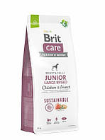 Cухий корм для собак BRIT CARE PIES 12кг JUNIOR LARGE CHICKEN & INSECT SUSTAINABLE