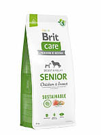 Cухий корм для собак BRIT CARE PIES 12кг SENIOR CHICKEN & INSECT SUSTAINABLE