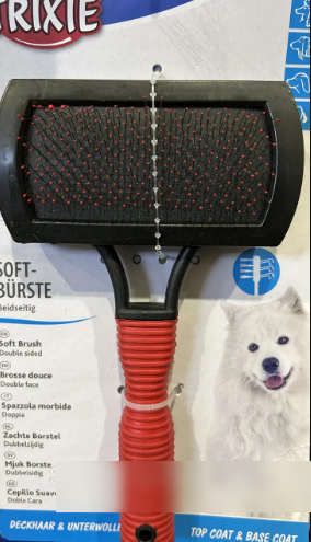 Trixie TX-2306 Тріксі щітка - пуходерка двостороння зі щіткою, 10х17 см