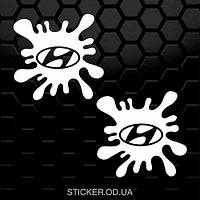 Наклейки на авто — Клякса HYUNDAI, 2 шт.