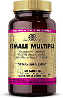Жіночі мультивітаміни Solgar Female Multiple Multivitamin, Mineral & Herbal Formula, (120 таблеток)