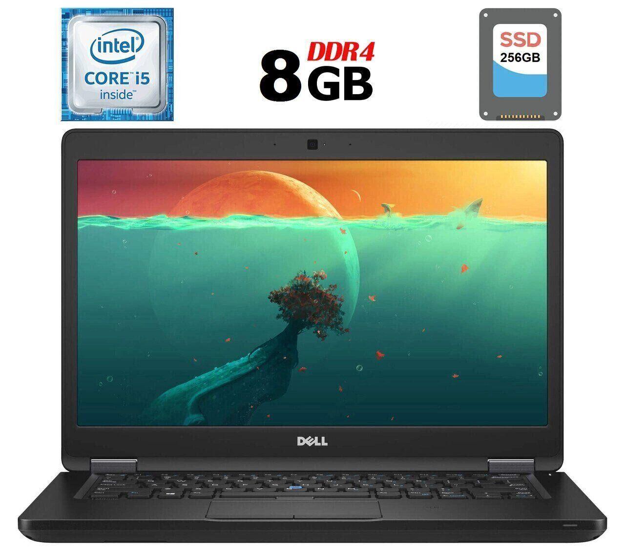 Ноутбук Б-клас Dell Latitude 5480/ 14" (1920x1080)/ Core i5-6300U/ 8 GB RAM/ 256 GB SSD/ HD 520