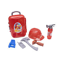 Дитячий іграшковий Набір пожежника у валізі з коліщатками, сітка 40*27*18.5 мм, ТМ Orion, Україна
