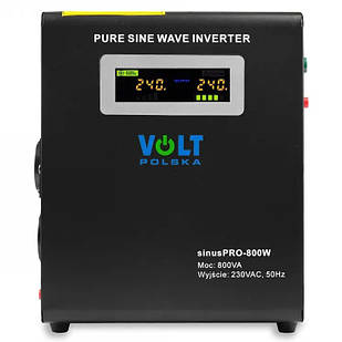 Гібридний ДБЖ / інвертор Volt Polska SINUS PRO 800 W 12/230 V 500/800 W (3SP098012W)