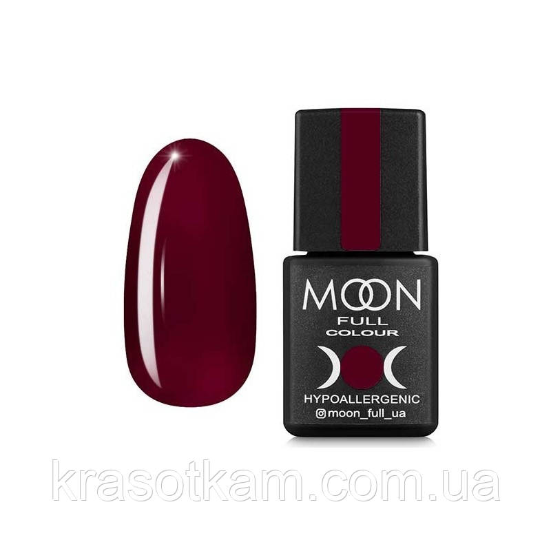 Гель-лак Moon Full No142 бургундський, 8 мл.