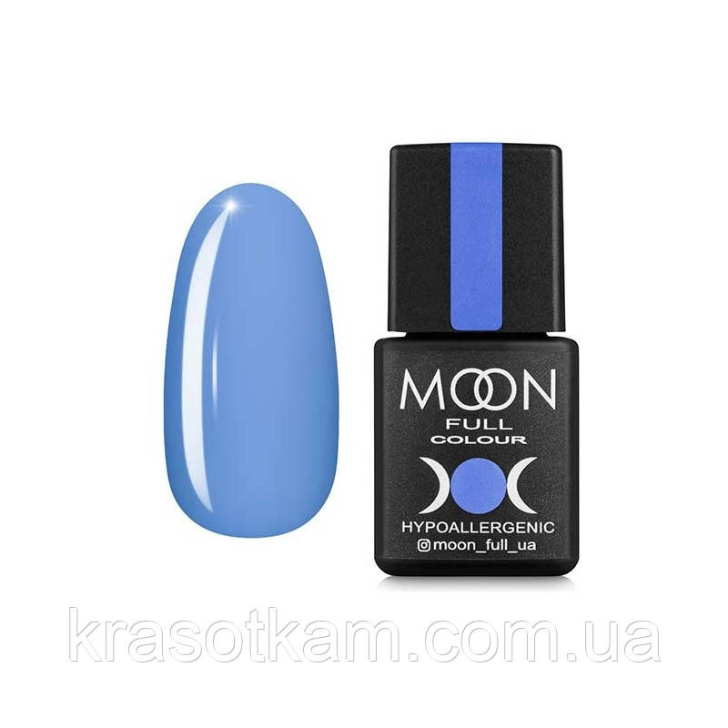 Гель-лак Moon Full No155 повітряний синій, 8 мл.