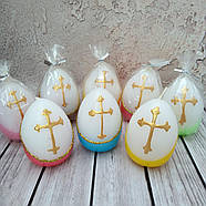 Свічки великодні яйця декоративні з хрестом 6*4 см, фото 4